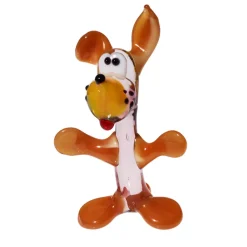 Kinder|Geburtstag^Art Glass Hund stehend Midi 6-8cm Glas Tiere Figuren Sammeln Vitrine Miniatur Zoo