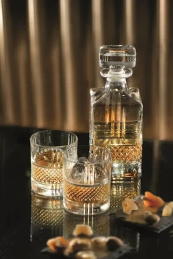 Männer|Karaffe & Dekanter^Glaswaren sonstige Karaffe Dekanter mit Stopfen Whisky Likör Brillante Retro Nostalgie 850 ml