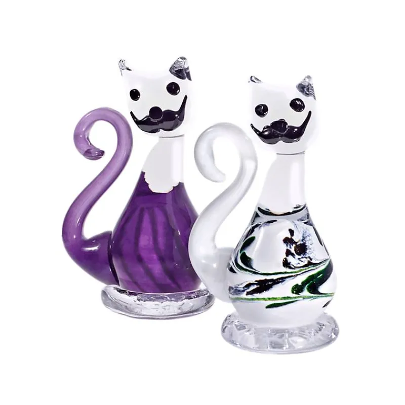 Tiere & Figuren|Hund & Katze^Art Glass Katze Tierwelt (15cm)