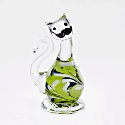 Tiere & Figuren|Hund & Katze^Art Glass Katze Tierwelt (15cm)