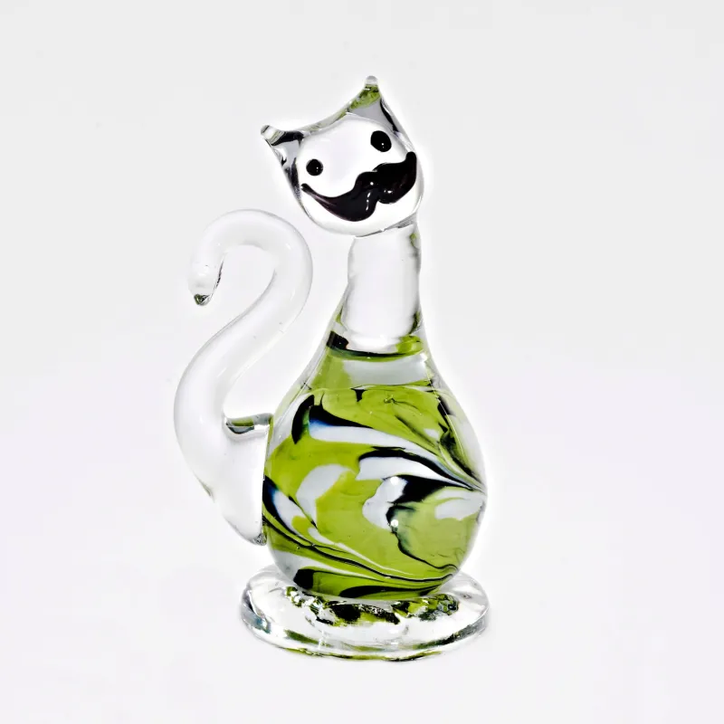 Tiere & Figuren|Hund & Katze^Art Glass Katze Tierwelt (15cm)