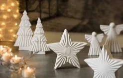 Weihnachten|Weihnachten^Cristalica Keramikfigur Engel 15cm groß Weihnachten Dekoration weiß