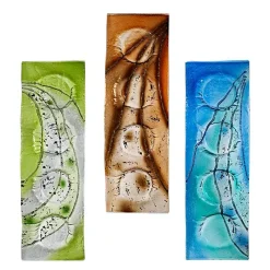 Kerzenhalter^Cristalica Kingdom Kerzenhalter Bogen Adventskranz 4er Kerzenteller grün Fusing Glas 42cm Handmade