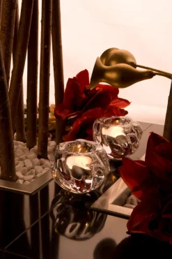 Kerzenhalter^German Crystal Kerzenhalter Katarina Silver 7cm