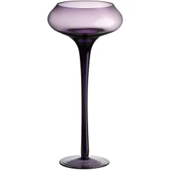 Kerzenhalter^Amara Design Kerzenhalter Kerzenständer Teelichthalter Sunstar Violett Glas 30cm