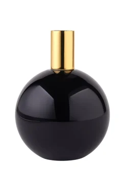 Kerzenhalter^Glaswaren sonstige Kerzenhalter Kugel Dioptrics Kristallglas schwarz/gold 13cm