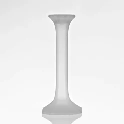 Kerzenhalter^German Crystal Kerzenhalter satiniert Crescendo 19cm, Satiniert, aus Kristallglas