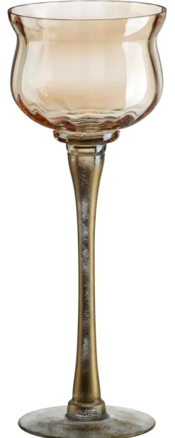 Weihnachten|Weihnachten^Cristalica Kerzenhalter Windlicht Golden Dust 2er Set 35cm