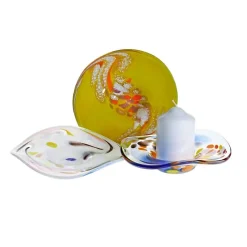 Kerzenhalter^Art Glass Kerzenteller "Pavel" (14,5cm)