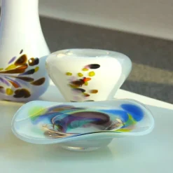 Kerzenhalter^Art Glass Kerzenteller 