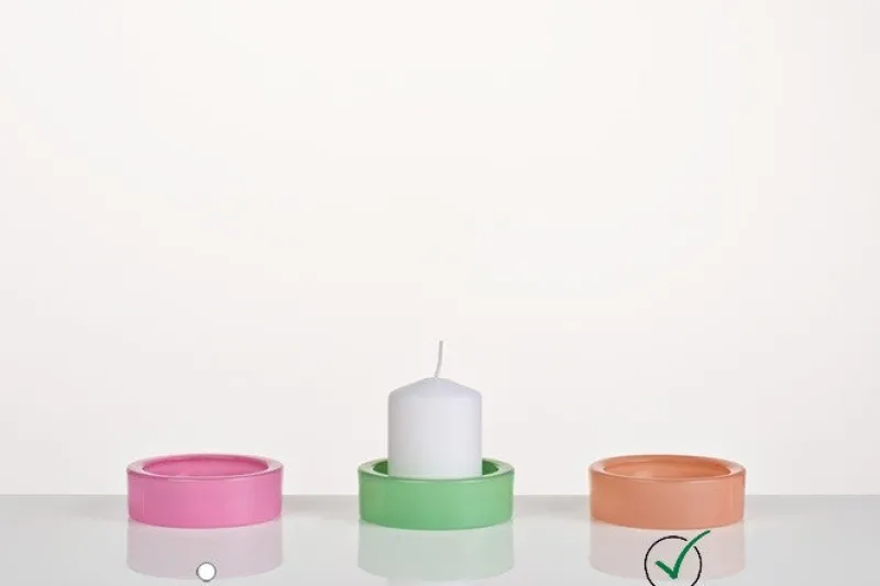 Kerzenhalter^Cristalica Kingdom Kerzenteller Quinn 9,5cm Kerzenhalter Stumpenkerzen farbig