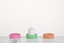 Kerzenhalter^Cristalica Kingdom Kerzenteller Quinn 9,5cm Kerzenhalter Stumpenkerzen farbig