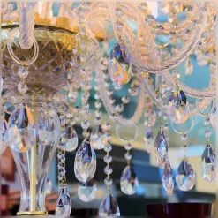 Leuchter & Lampen^Beleuchtung Kronleuchter Maria Theresa Erleuchtung, Gold/Transparent, aus Glas