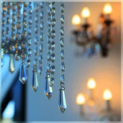 Leuchter & Lampen^Beleuchtung Kronleuchter Melanie Erleuchtung, Schwarz/Transparent, aus Glas