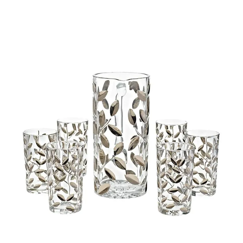 Gläser Mit Karaffe^Art Glass Krug Edelrausch mit 6 Bechern 7-tlg. (1200ml/250ml)