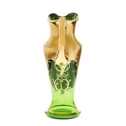 Kanne & Krug^Art Glass Krug Green Queen 1250 ml, Grün/Gold, aus Glas