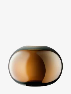 Vasen^Cristalica Kugelvase Epoque 13,5cm Amber