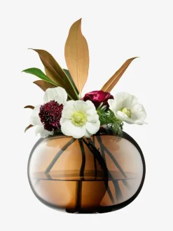 Vasen^Cristalica Kugelvase Epoque 13,5cm Amber