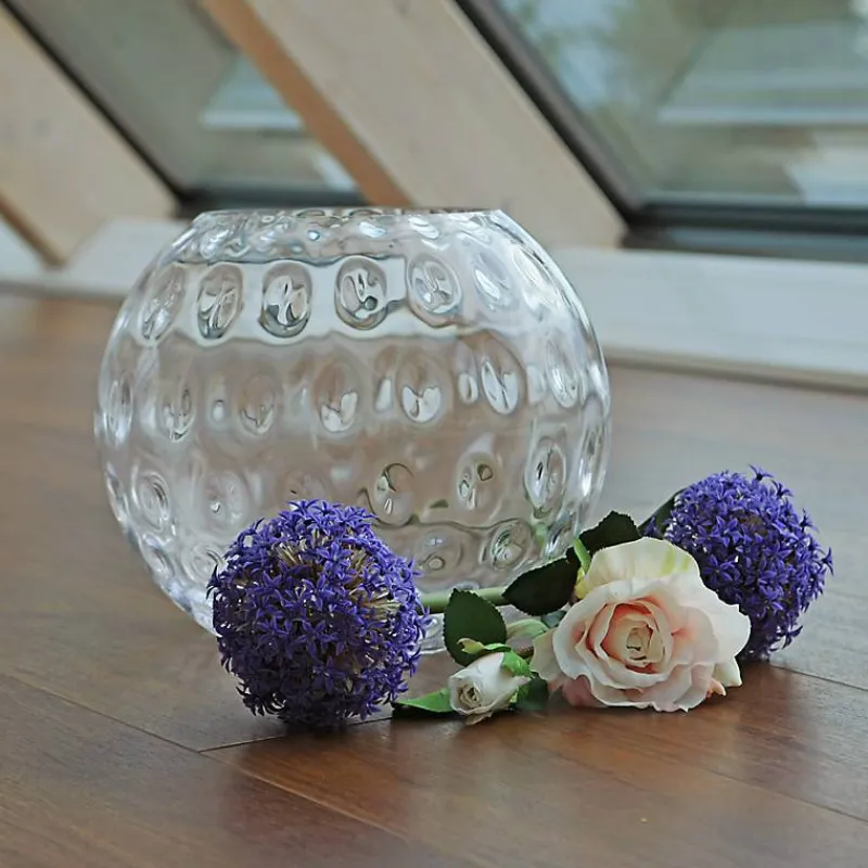 Xxl|Vasen^Cristalica Kingdom Kugelvase Kula Bubble Famous 25cm Blumenvase Dekoration Gefäß Klarglas Geschenk