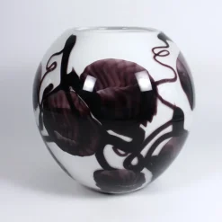 Vasen^Amara Design Kugelvase Purple Leafs 20cm