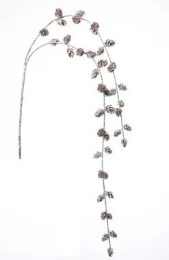 Kunstblumen^Dekorationswaren Kunstblume Zapfenzweig beschneit (93cm)