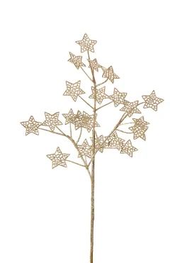 Kunstblumen^Dekorationswaren Kunstblume Zweig "Star" Glitzer 55cm