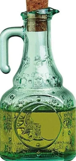 Einweihung|Essig & Öl^Cristalica Öl- & Essigflasche Helios Glasflasche mit Korkenverschluss 210 ml