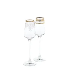 Likör & Wodkagläser^Cristalica Likörglas Charisma Golden Flower 100ml