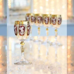 Likör & Wodkagläser|Farbige Gläser^Cristalica Kingdom Likörglas getäfelt 