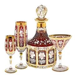 Likör & Wodkagläser|Farbige Gläser^Cristalica Kingdom Likörglas getäfelt 