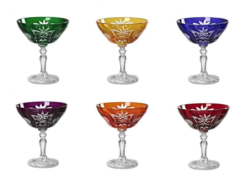 Likör & Wodkagläser|Farbige Gläser^Cristalica Kingdom Likörglas Likörschale Schnapsglas Handgeschliffen Traube Kristall Glas 45 ml