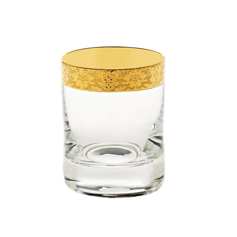 Likör & Wodkagläser^Cristalica Likörglas mit Goldrand "Gold Age" (50ml)
