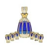 Gläser Mit Karaffe^Art Glass Likörset Blue Queen 7-tlg