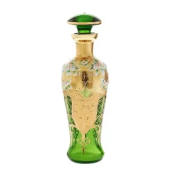 Gläser Mit Karaffe^Art Glass Likörset Green Queen 7-tlg.