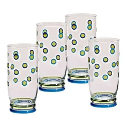 Gläserset^Cristalica Limoglas Punkte Nadia 4er-Set 420ml