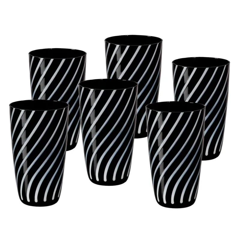 Gläserset^Cristalica Longdrinkbecher "Night´n Day" 6er-Set (330ml)