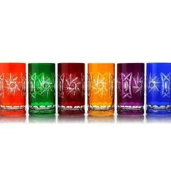 Longdrinkgläser|Farbige Gläser^Cristalica Kingdom Longdrinkglas Schleuderstern 340ml