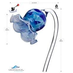 Blüten^Art Glass Maiglöckchen auf Stab Gartenflair 1 (90cm)