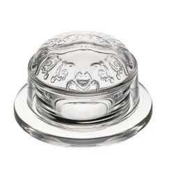 Butterdosen|Honig & Marmelade^Cristalica Marmeladendose Versailles 9,5cm Döschen für Butter Aufstrich transparent Vintage