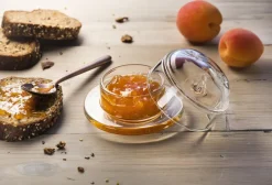 Butterdosen|Honig & Marmelade^Cristalica Marmeladendose Versailles 9,5cm Döschen für Butter Aufstrich transparent Vintage