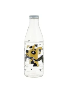 Kinder|Halloween^Glaswaren sonstige Milchflasche Glasflasche mit Deckel Golden Pets 1000 ml