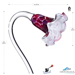 Blüten^Art Glass Miniglocke auf Glasstab 