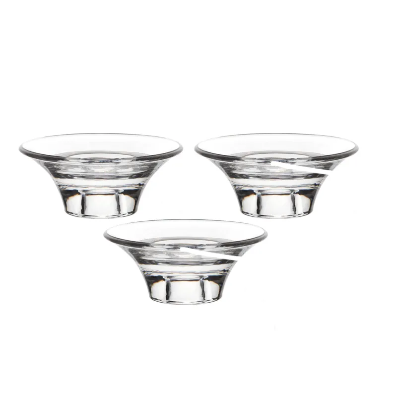 Kerzenhalter^Cristalica Multikerzenhalter aus Bleikristall 3er Set 4,5cm