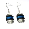Ohrringe|Fusing Glasschmuck^Cristalica Ohrringe mit Glasstein Silber Blau Fusing