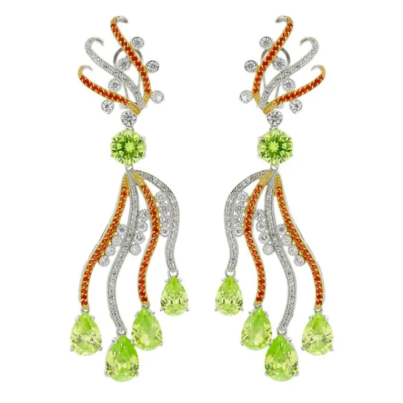 Sarah Kern Kollektion|Ohrringe^Schmuck Ohrringe Pfau aus 925 Sterling Silber für Damen Heat