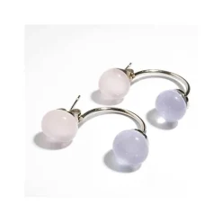 Ohrringe|Fusing Glasschmuck^Cristalica Kingdom Ohrstecker mit 2 Glassteinen Fresh Opal