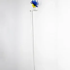 Orchideentopf & Stäbe^Art Glass Orchideenstab Vogel Blumen 45cm Glas Blumenstab Figur Zubehör Deko Geschenk