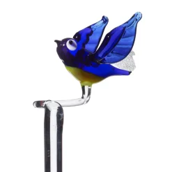 Orchideentopf & Stäbe^Art Glass Orchideenstab Vogel Blumen 45cm Glas Blumenstab Figur Zubehör Deko Geschenk