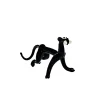 Kinder|Geburtstag^Art Glass Panther Midi 6-8cm Glas Tiere Figuren Sammeln Vitrine Miniatur Zoo