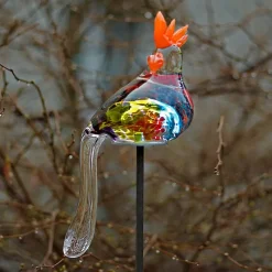 Tiere & Figuren^Art Glass Papagei Lori Gartenflair Bunt 30 cm mit Stab